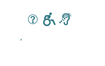 White and Teal image of disabilities